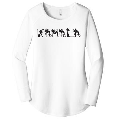 Kamala Harris Cat Lettering Kamala Harris Childless Cat Lady Women's Perfect Tri Tunic Long Sleeve Shirt