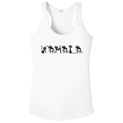 Kamala Harris Cat Lettering Kamala Harris Childless Cat Lady Ladies PosiCharge Competitor Racerback Tank