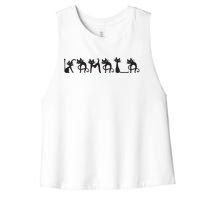 Kamala Harris Cat Lettering Kamala Harris Childless Cat Lady Women's Racerback Cropped Tank