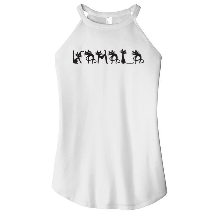 Kamala Harris Cat Lettering Kamala Harris Childless Cat Lady Women's Perfect Tri Rocker Tank