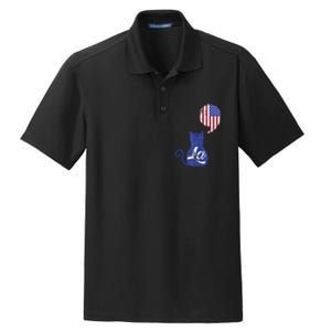 Kamala Harris Comma La Retro Cat American Flag 2024 Dry Zone Grid Polo