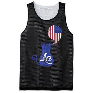 Kamala Harris Comma La Retro Cat American Flag 2024 Mesh Reversible Basketball Jersey Tank