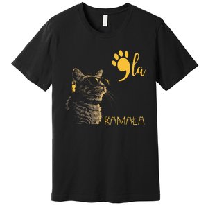 Kamala Harris Cat Lettering Alphabet Cat Lady Premium T-Shirt