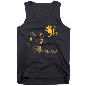 Kamala Harris Cat Lettering Alphabet Cat Lady Tank Top