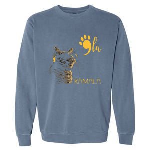 Kamala Harris Cat Lettering Alphabet Cat Lady Garment-Dyed Sweatshirt