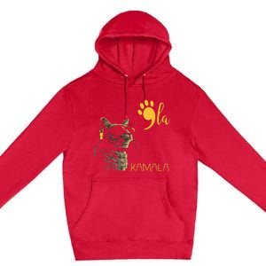 Kamala Harris Cat Lettering Alphabet Cat Lady Premium Pullover Hoodie