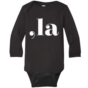 Kamala Harris Comma La Baby Long Sleeve Bodysuit