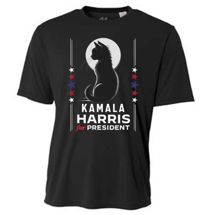 Kamala Harris Cat Ladies Vote Positive Funny 2024 Cooling Performance Crew T-Shirt