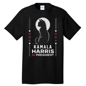 Kamala Harris Cat Ladies Vote Positive Funny 2024 Tall T-Shirt