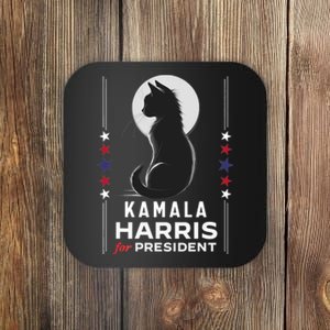 Kamala Harris Cat Ladies Vote Positive Funny 2024 Coaster