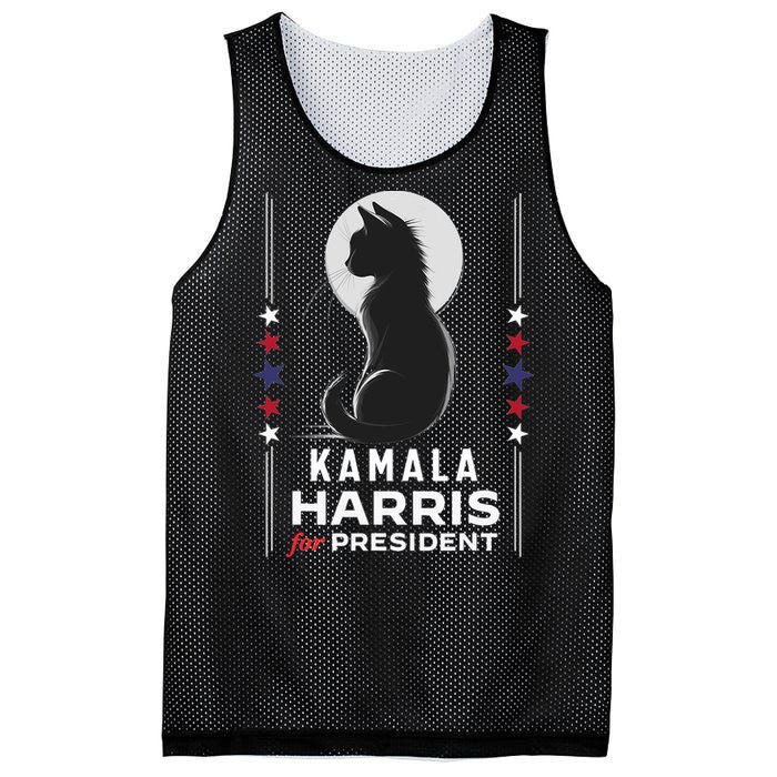 Kamala Harris Cat Ladies Vote Positive Funny 2024 Mesh Reversible Basketball Jersey Tank