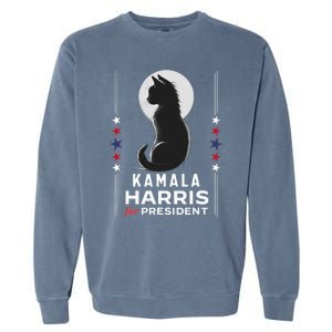 Kamala Harris Cat Ladies Vote Positive Funny 2024 Garment-Dyed Sweatshirt