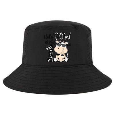 Kids Holy Cow Im 1 Birthday Boy 1st Cow Farm Animals Bday Cool Comfort Performance Bucket Hat