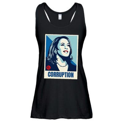 Kamala Harris Corruption Ladies Essential Flowy Tank