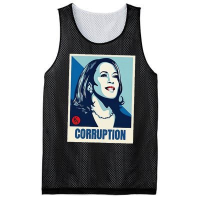 Kamala Harris Corruption Mesh Reversible Basketball Jersey Tank