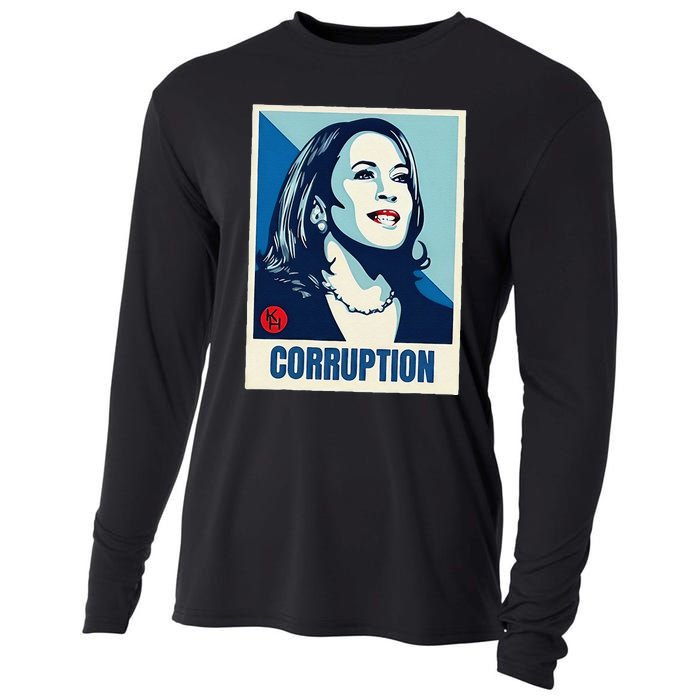 Kamala Harris Corruption Cooling Performance Long Sleeve Crew