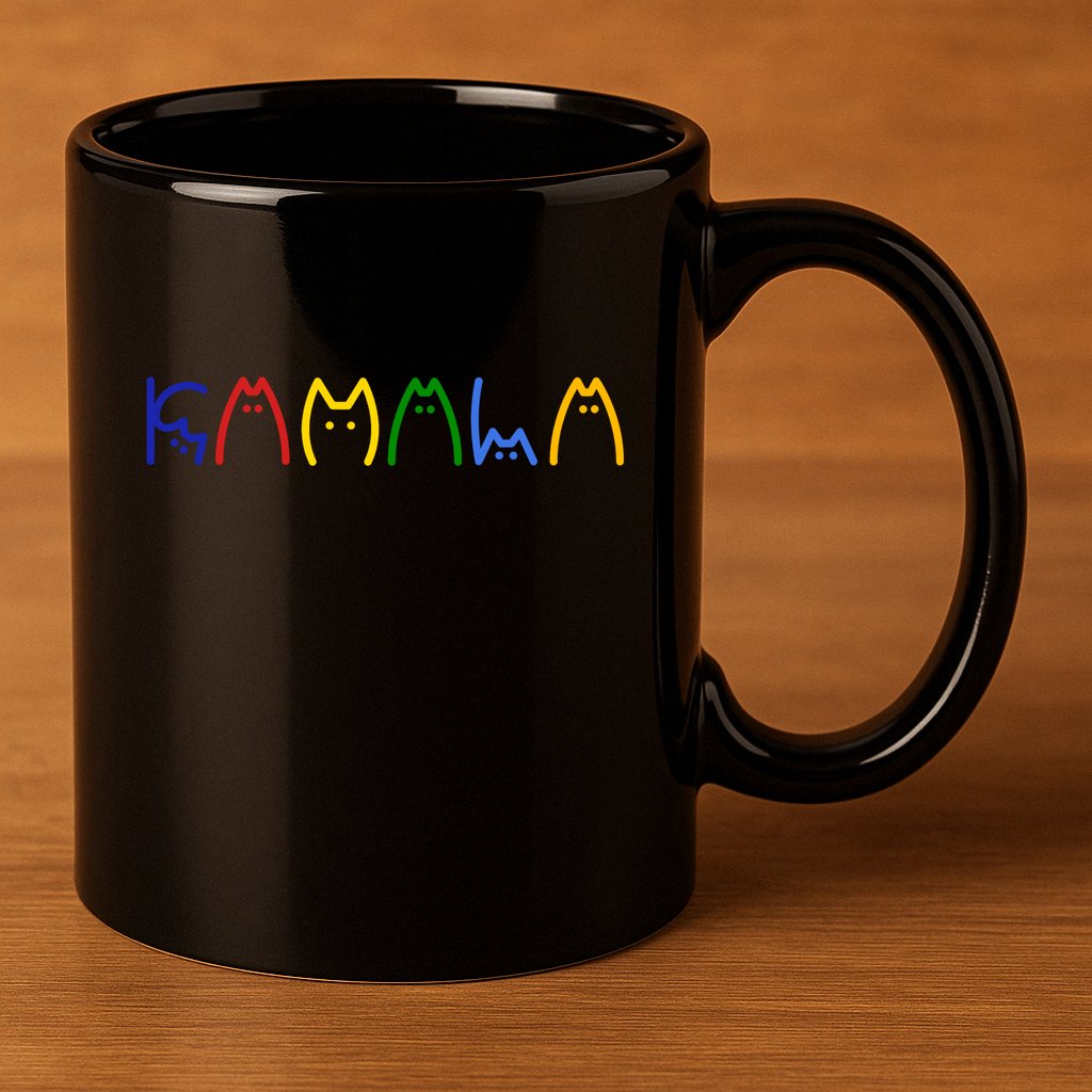 Kamala Harris Cat Lettering Funny 11oz C Handle Ceramic Mug