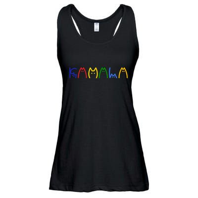 Kamala Harris Cat Lettering Funny Ladies Essential Flowy Tank