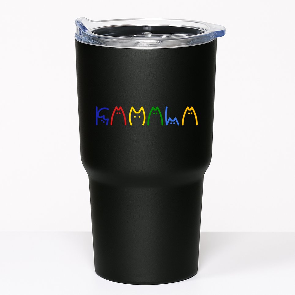 Kamala Harris Cat Lettering Funny Tumbler