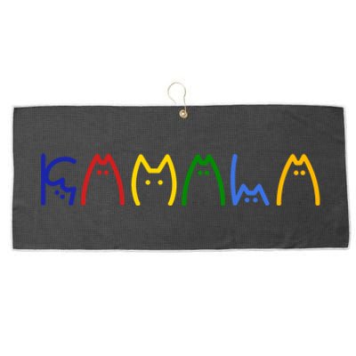 Kamala Harris Cat Lettering Funny Large Microfiber Waffle Golf Towel