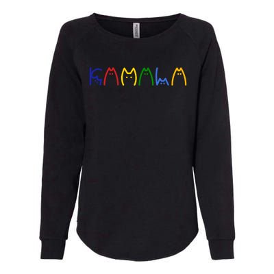 Kamala Harris Cat Lettering Funny Womens California Wash Sweatshirt