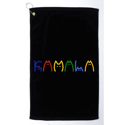 Kamala Harris Cat Lettering Funny Golf Towel