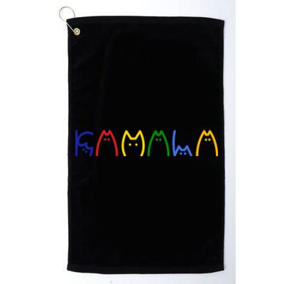 Kamala Harris Cat Lettering Funny Platinum Collection Golf Towel