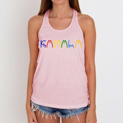 Kamala Harris Cat Lettering Funny Women's Knotted Racerback Tank