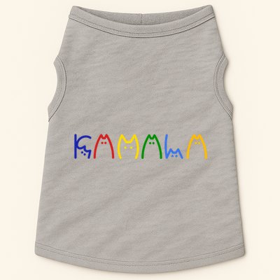 Kamala Harris Cat Lettering Funny Doggie Tank