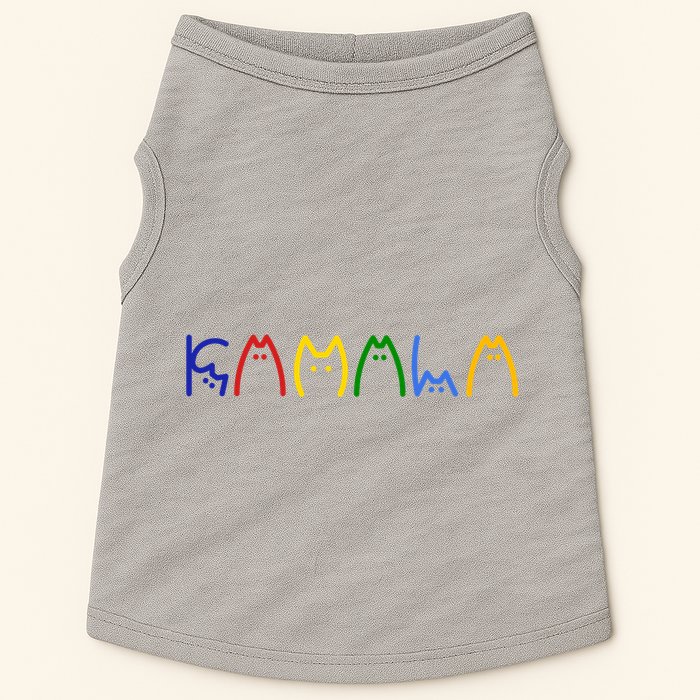 Kamala Harris Cat Lettering Funny Doggie Tank