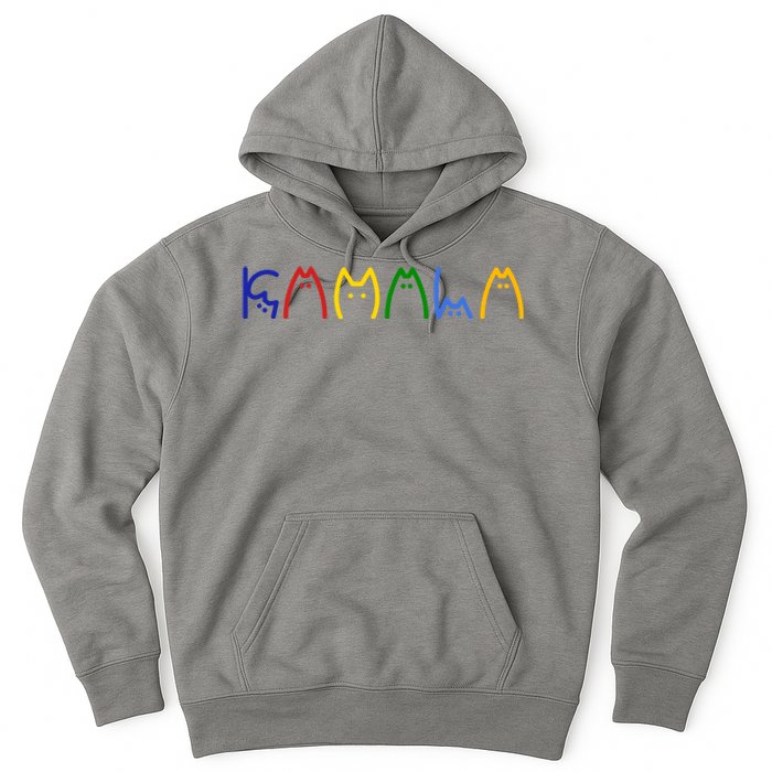 Kamala Harris Cat Lettering Funny Hoodie