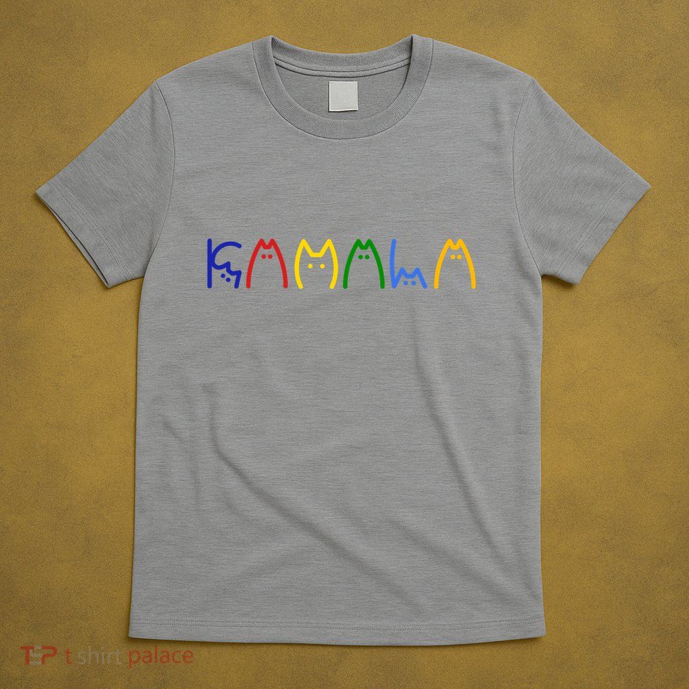 Kamala Harris Cat Lettering Funny T-Shirt