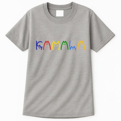 Kamala Harris Cat Lettering Funny Tall T-Shirt