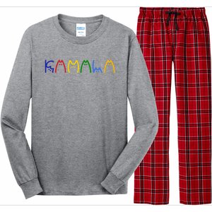 Kamala Harris Cat Lettering Funny Long Sleeve Pajama Set