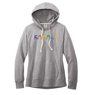 Kamala Harris Cat Lettering Funny Women's Fleece Hoodie