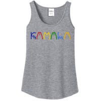 Kamala Harris Cat Lettering Funny Ladies Essential Tank