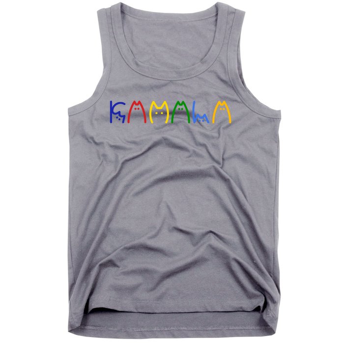 Kamala Harris Cat Lettering Funny Tank Top