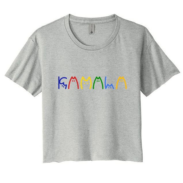 Kamala Harris Cat Lettering Funny Crop Top