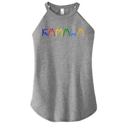 Kamala Harris Cat Lettering Funny Women's Perfect Tri Rocker Tank