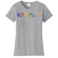 Kamala Harris Cat Lettering Funny Women's T-Shirt