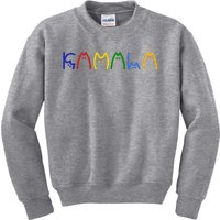 Kamala Harris Cat Lettering Funny Kids Sweatshirt