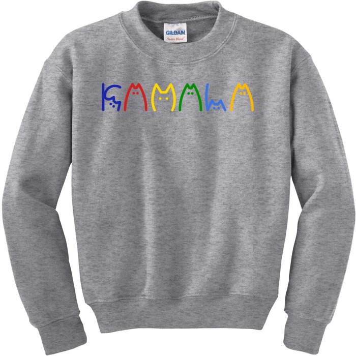 Kamala Harris Cat Lettering Funny Kids Sweatshirt