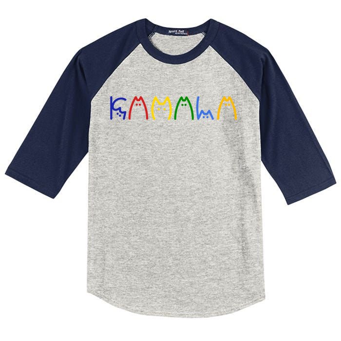 Kamala Harris Cat Lettering Funny Kids Colorblock Raglan Jersey