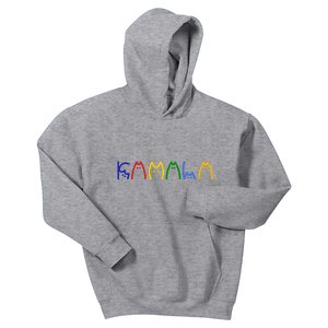 Kamala Harris Cat Lettering Funny Kids Hoodie