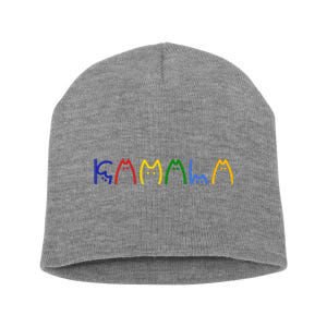 Kamala Harris Cat Lettering Funny Short Acrylic Beanie