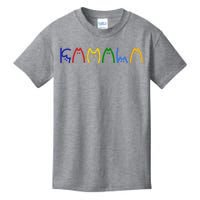 Kamala Harris Cat Lettering Funny Kids T-Shirt