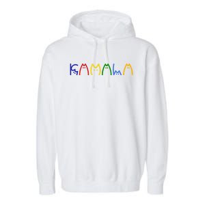 Kamala Harris Cat Lettering Funny Garment-Dyed Fleece Hoodie