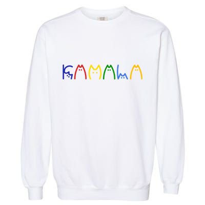Kamala Harris Cat Lettering Funny Garment-Dyed Sweatshirt