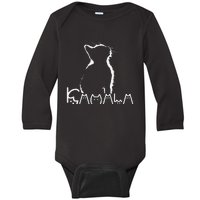 Kamala Harris Cat Lettering Funny President Kamala 2024 Cat Gift Baby Long Sleeve Bodysuit