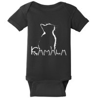 Kamala Harris Cat Lettering Funny President Kamala 2024 Cat Gift Baby Bodysuit